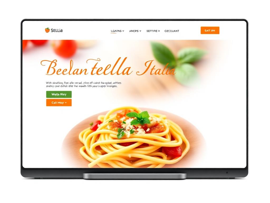 Bella Italia — Restaurant Website-Konzept