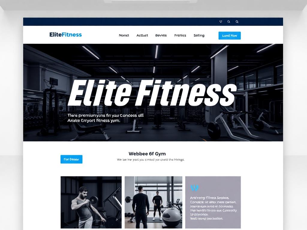Elite Fitness — Fitnessstudio Website-Konzept