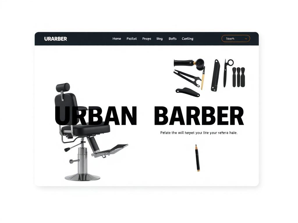 Urban Barber — Barbershop Website-Konzept